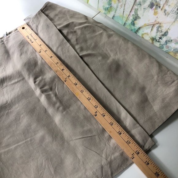 TAILOR B.Moss Women’s Silk Linen Tan Faux Wrap Mini Skirt Size 6 - Picture 12 of 15